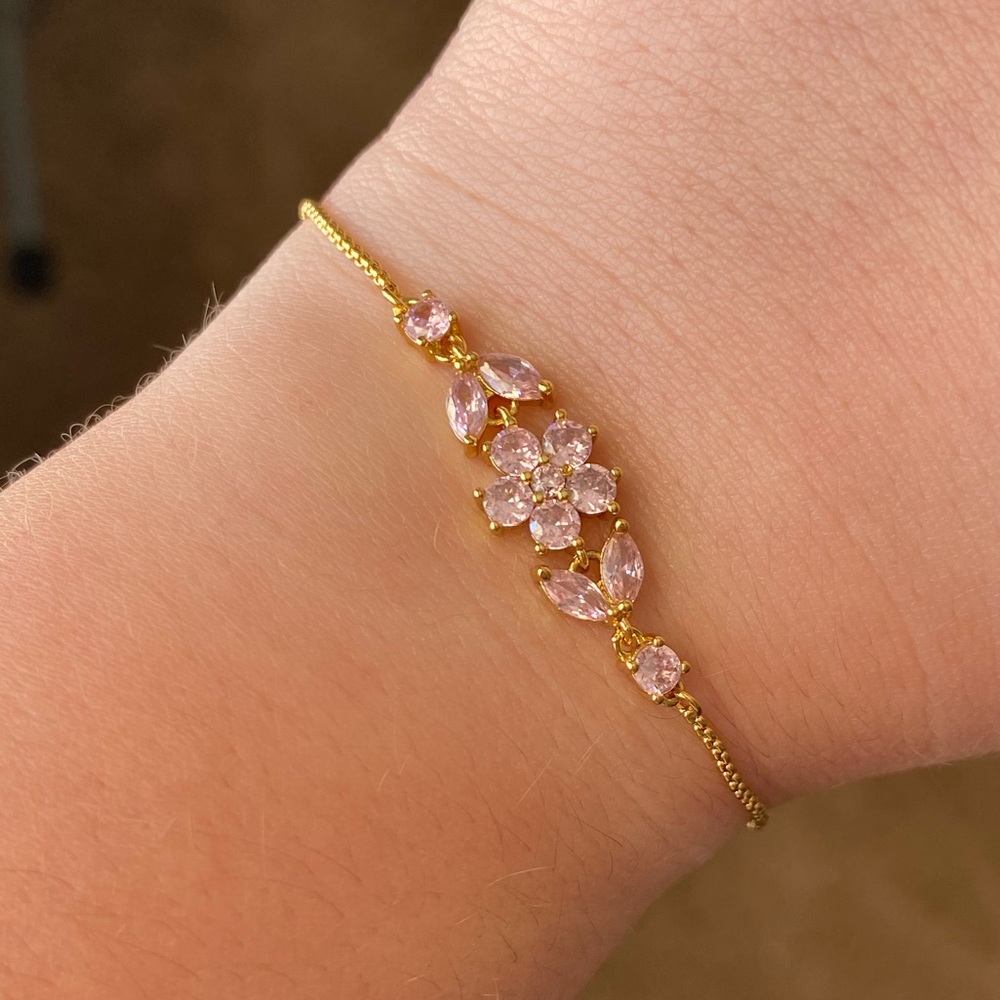 Kate Spade Gleaming Gardenia Flower Slider Bracelet